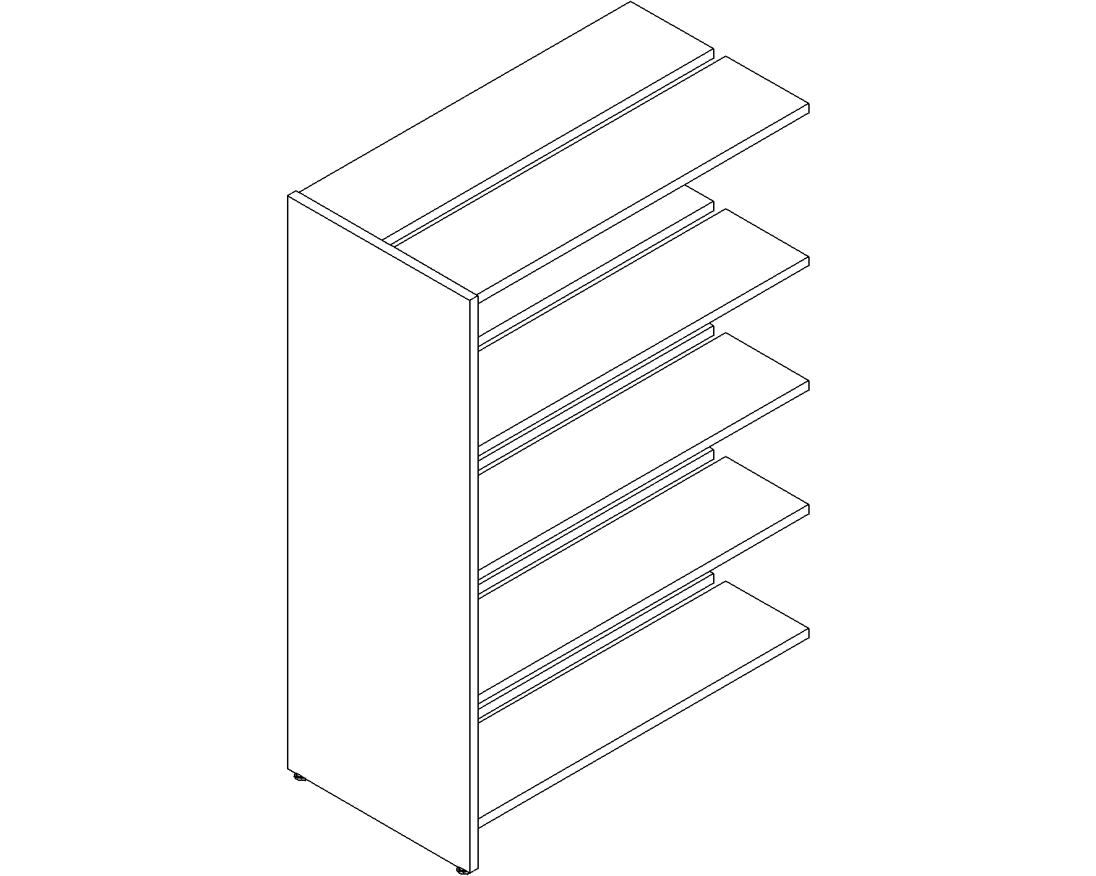 Lingo add-on - double-sided - H1520 - D250 - W1000 - 3D.dwg