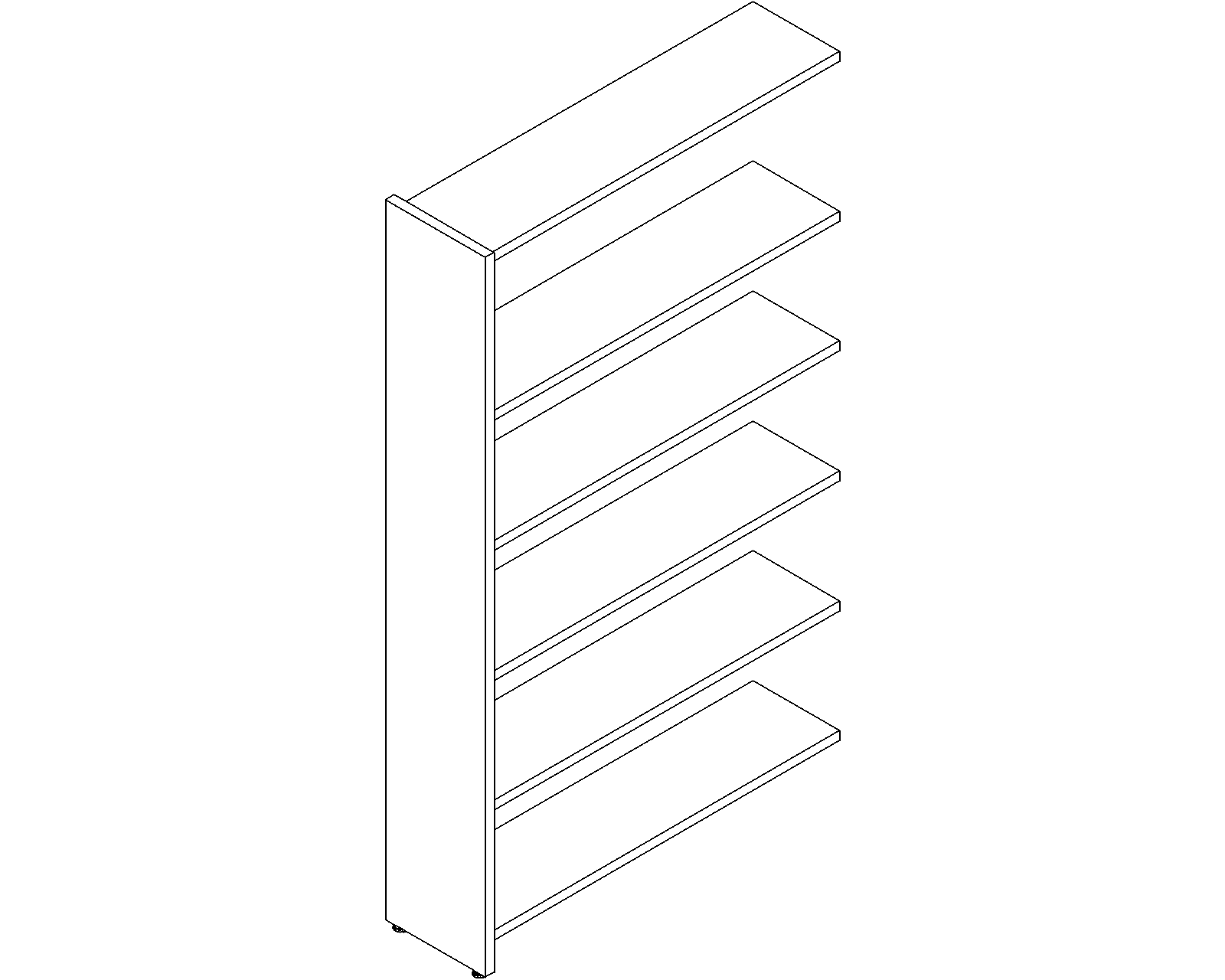 Lingo add-on - single-sided - H1820 - D250 - W1000 - 3D.dwg