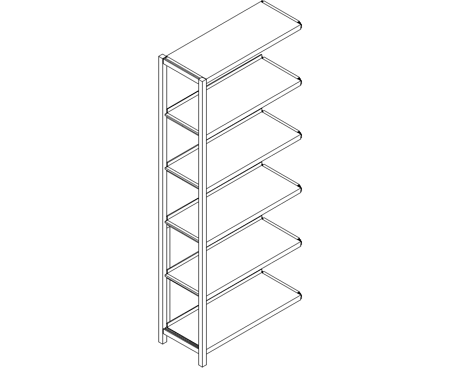 Uniflex add-on – single-sided – H1860 – D300 – W750 – 3D.dwg